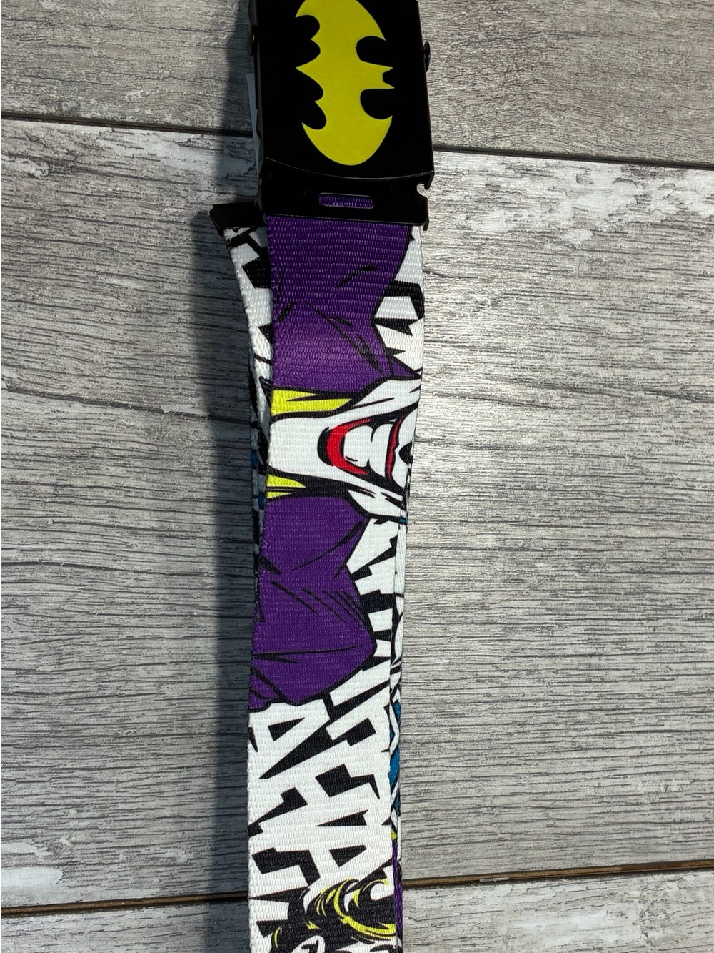 Batman and joker belt unisex length is 47.5 inches